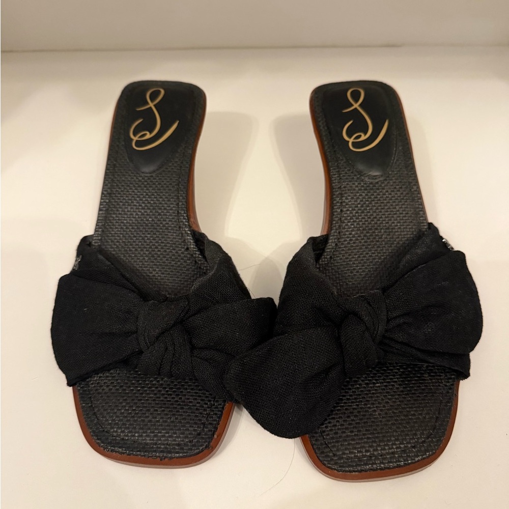 Sam Edelman Linen bow mule